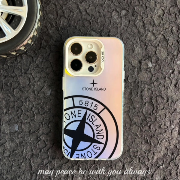 Coque iPhone Stone Island Modèles X XS XR 11à17 Plus Pro Max Air Multicolor